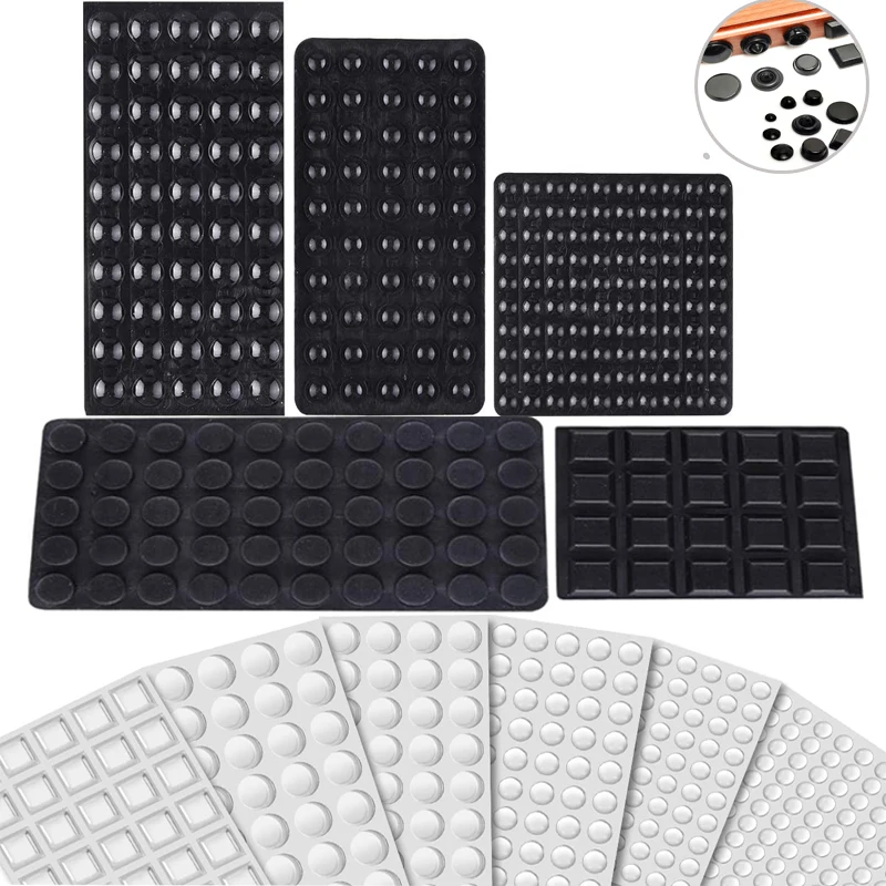 

18-100Pcs Self Adhesive Rubber Damper Buffer Cabinet Bumpers Silicone Furniture Pads Cushion Protective Toilets Drawer Door Pad