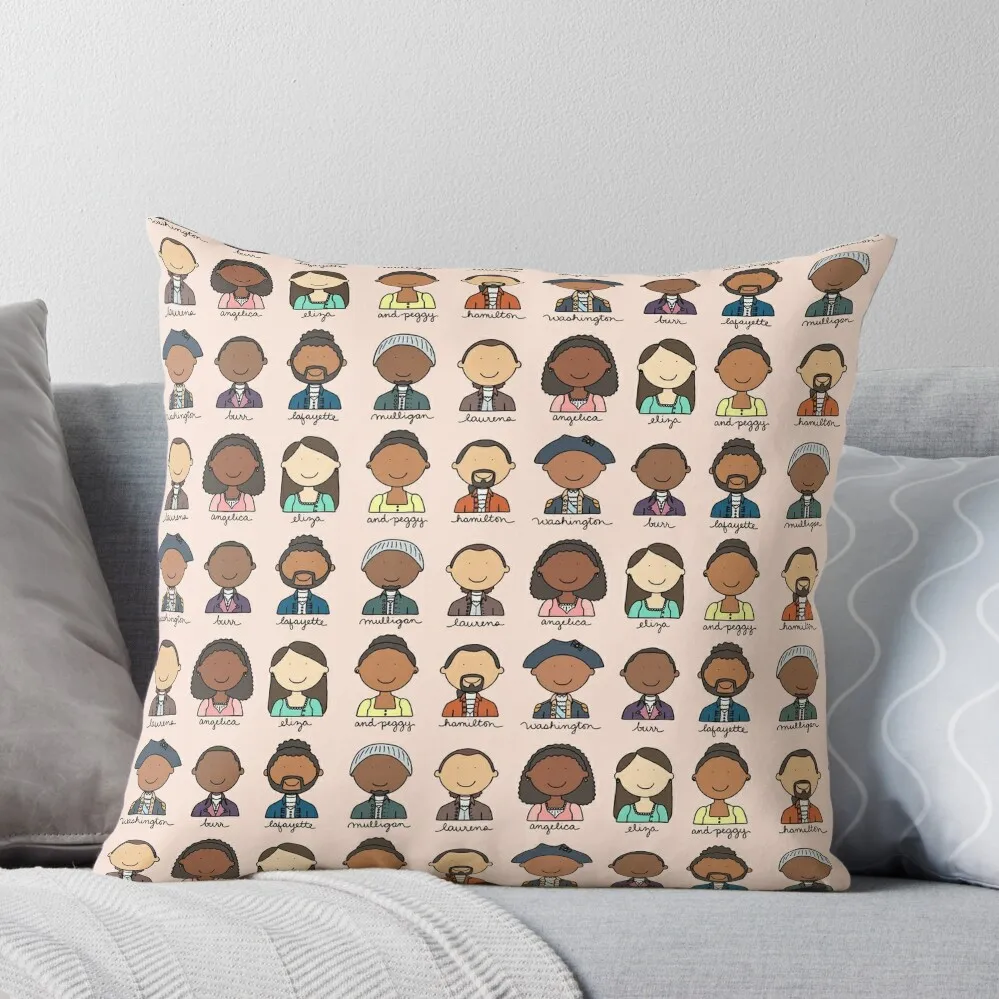 Hamilton Characters Throw Pillow Pillows Aesthetic Couch Cushions home decor items Decorative Pillow Covers For Sofa