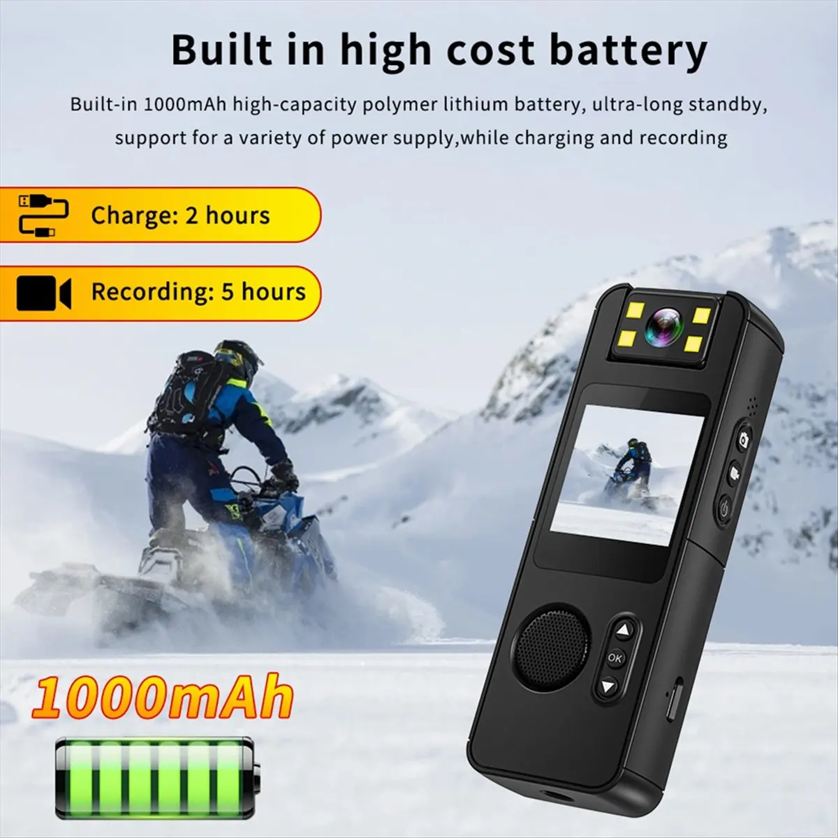 T64C! 1080P HD Wifi Mini Camera Handheld Back Clip Law Enforcement IR Night Vision Smart Portable Camera Car Recorder