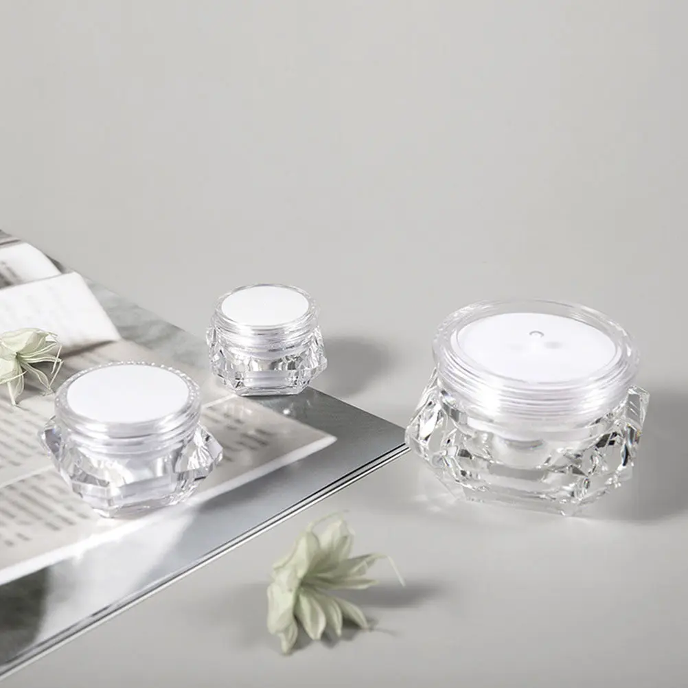 

Набор из 12 легких компактных пластиковых баночек для крема (15 г) с алмазным дизайном, для путешествий, кемпинга и домашнего использования, диспенсер