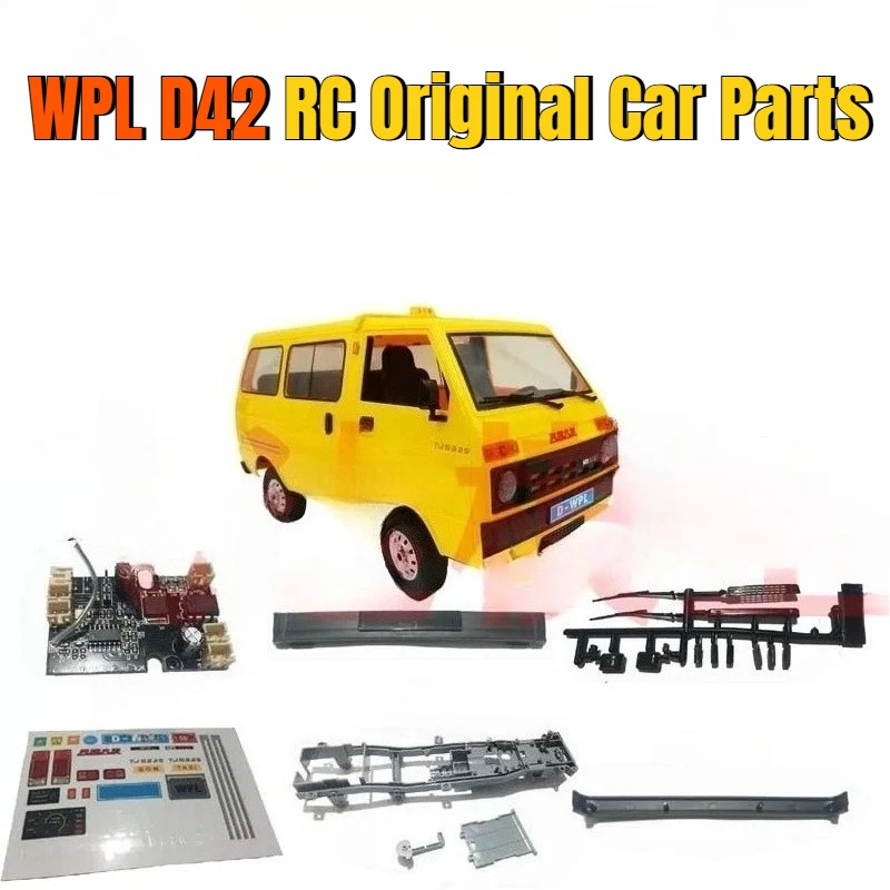 WPL D42 RC Car Parts Original Upgrade Modification Accessories Motherboard Girder Steering Gear Rear Bumper Car Shell Parts