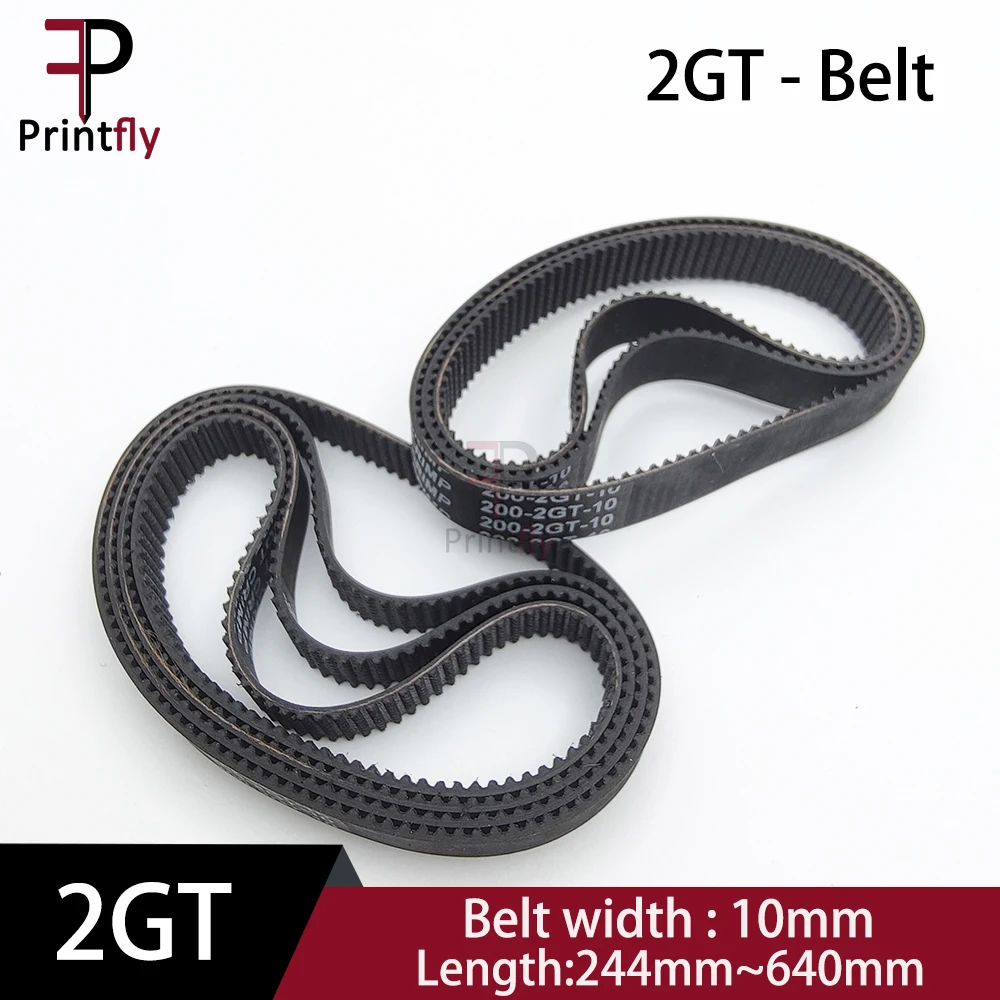 

Printfly 2GT 2M GT2 Synchronous Timing belt Width 10mm ​244/250/260/280/294/300/320/340/350/550/600/610/640mm Rubber closed