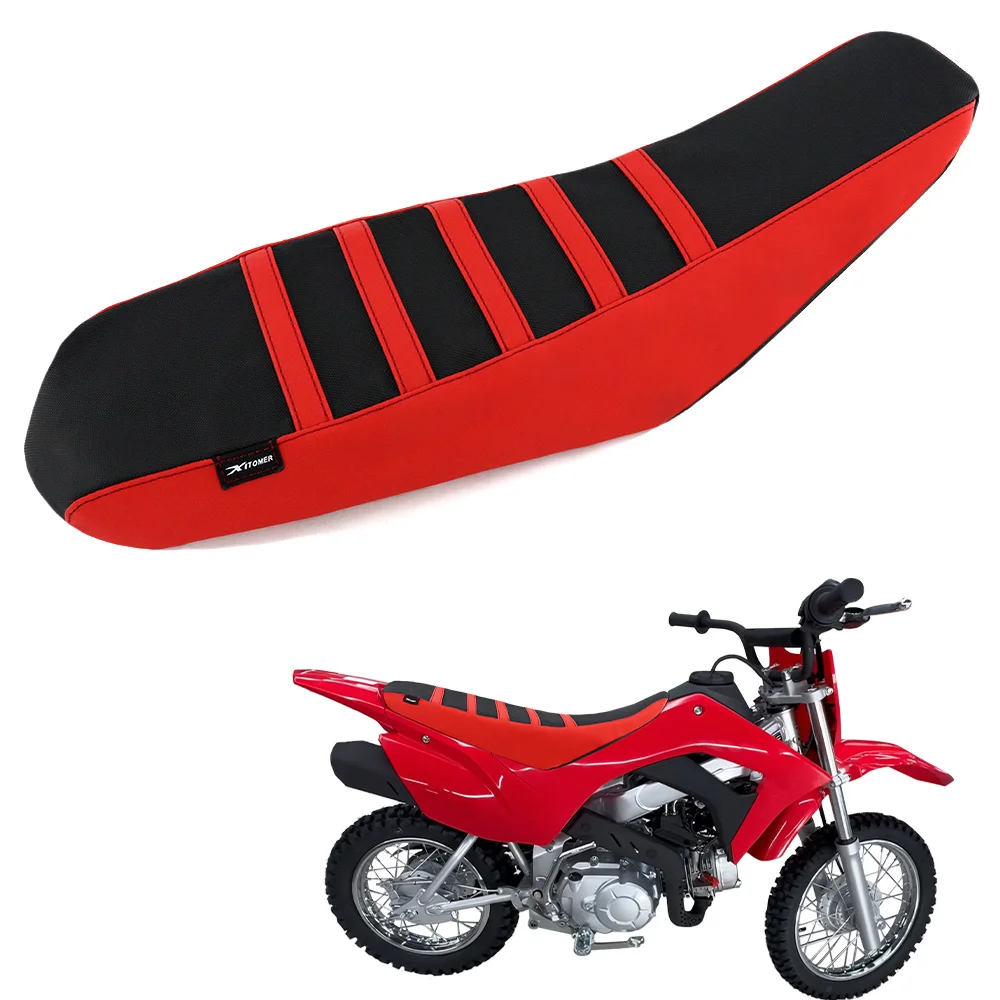 

Seat Saddle Cushion Cover For Honda CRF110 2013-2025 Motorcycle Non-Slip Seat Cover PVC Leather Waterproof Striped Grip Gripper