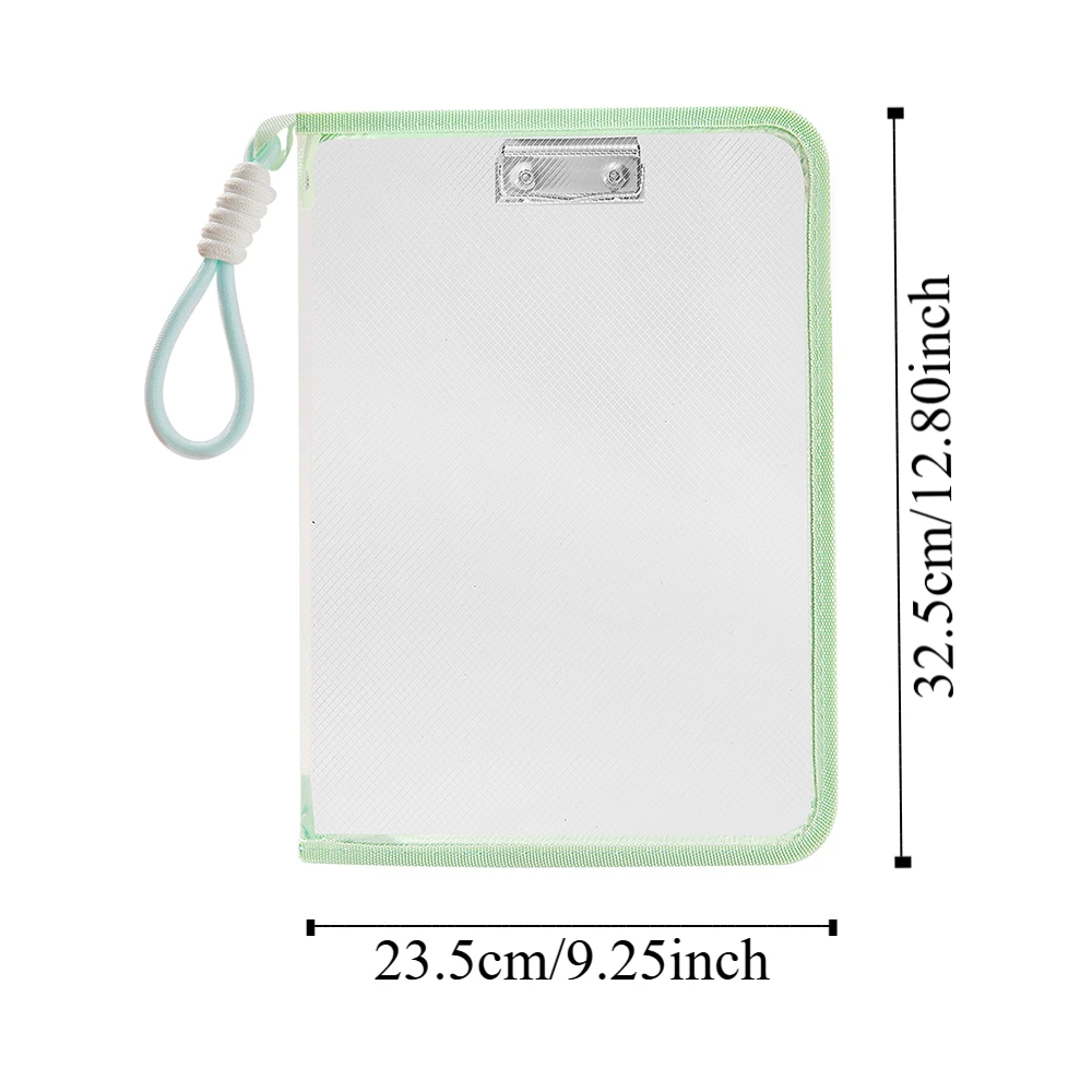 Nuevo Bolsa de archivo con cremallera A4, bolsa organizadora de almacenamiento multifunción de gran capacidad, bolsas para carpetas de archivos transparentes de Color caramelo