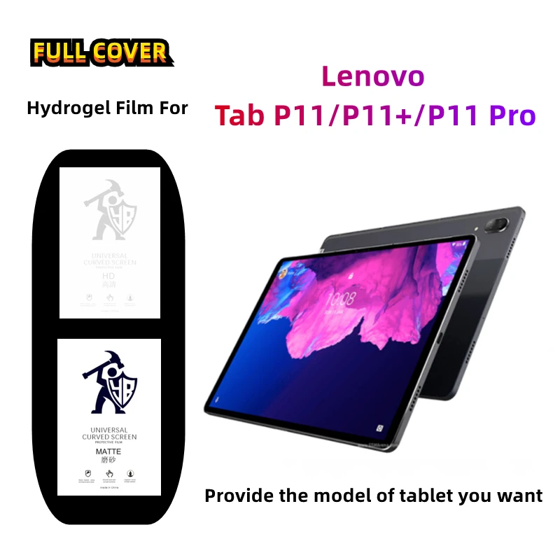 2pcs Matte Tablets Hydrogel Film For Lenovo Tab P11 Pro HD Screen Protector For Lenovo Tab P11 Pro TB-J706F Clear Full Cover