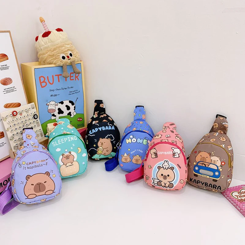 Capybara Crossbody Cute Doll Portable Chest Bag Fashion Multifunctional Storage Bag Kawaii Kids Crossbody Gift