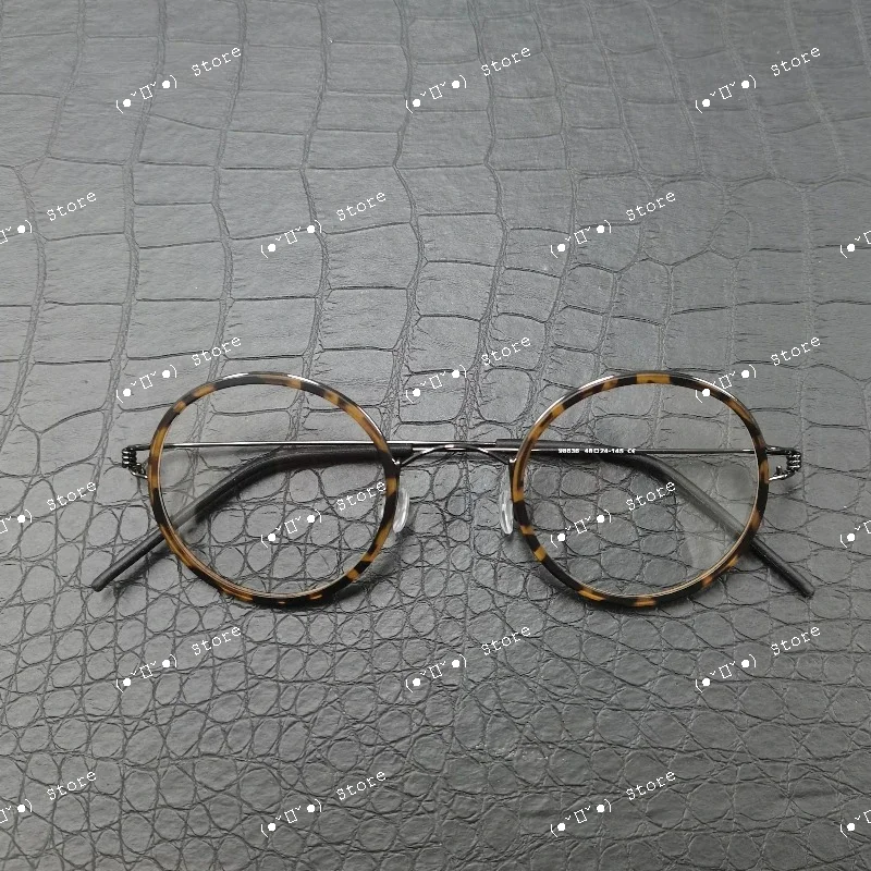 

2025 Screwless Round Glasses Frame Denmark Men Women Vintage Optical Korean Eyewear Urltra-Light Titanium Alloy Eyeglasses Frame