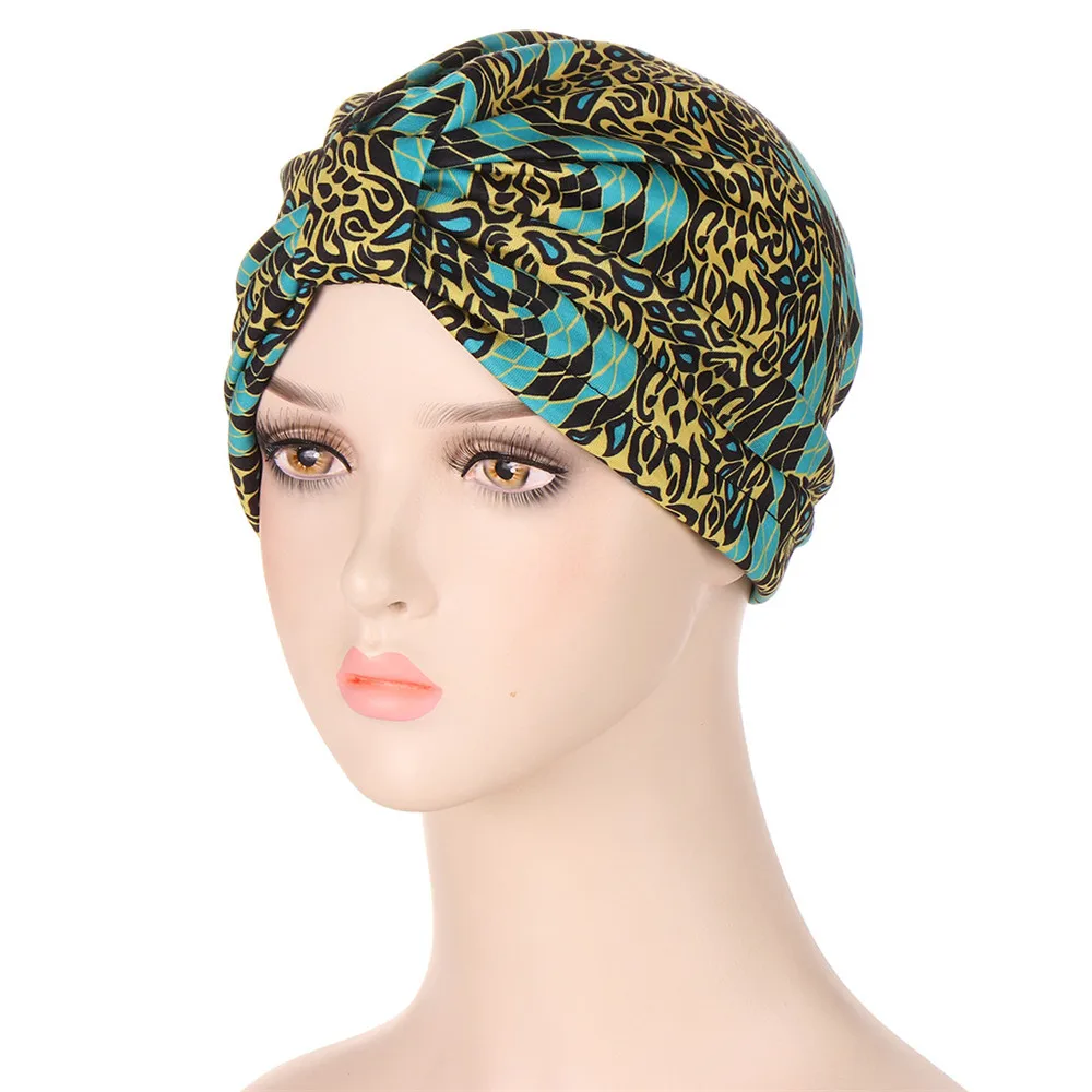 

African Print Women Muslim Hijab Chemo Caps Bonnet Indian Strech Inner Hat Cancer Beanies Hair Loss Hat Femme Headwear Turbantes