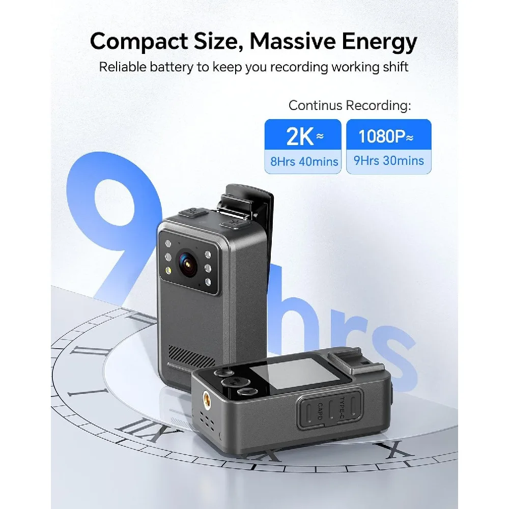 4K Small Body Camera  Mini Video Camera Camcorder Night Vision and Bike Mount On-The-Go Recording Law Enforcement Personal Usage view 3