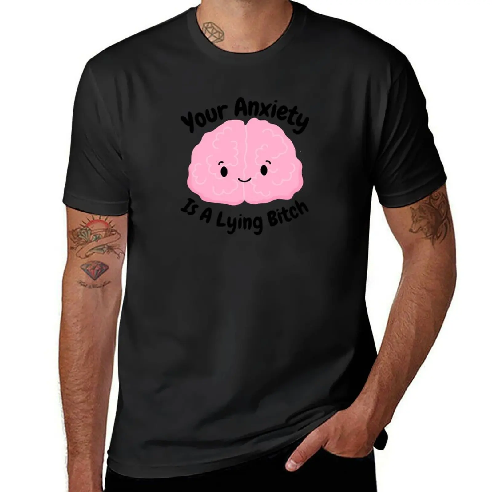 

Funny your anxiety is a lying mental health awareness motivation inspirational awareness T-Shirt