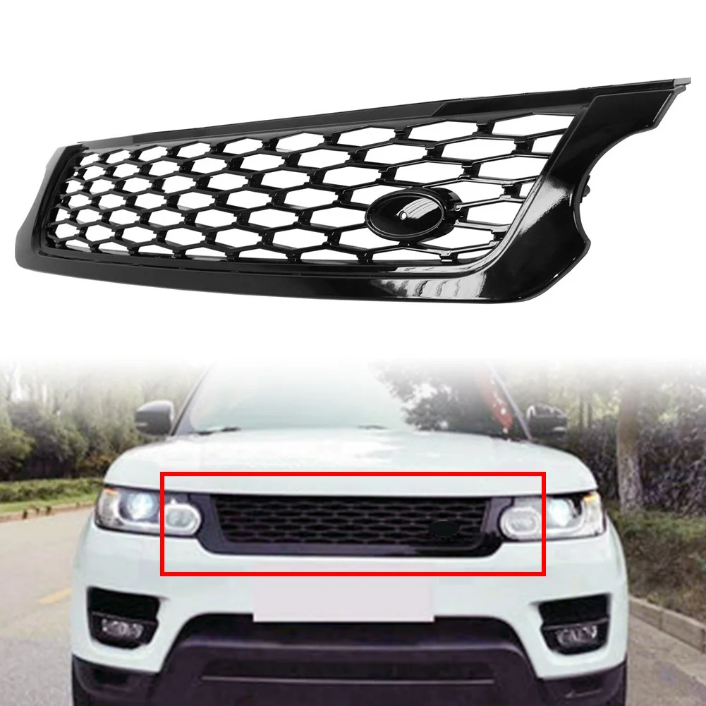 Gloss Black ABS Automotive Front Upper Grill Racing Grille For   Range Rover Sport SVR 2015 2016 2017 L494 LR062238