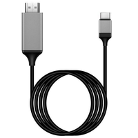Type-C to HDMI-Compatible USB3.1 4K HDTV Cable for Android Phone to Connect TV Same Screen Device Cable 2M F
