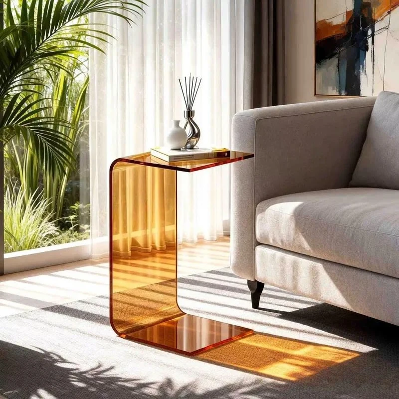 Wholesale Transparent Acrylic Coffee Table New Design Custom Personalized Side Table Furniture Modern Home Office Decoration