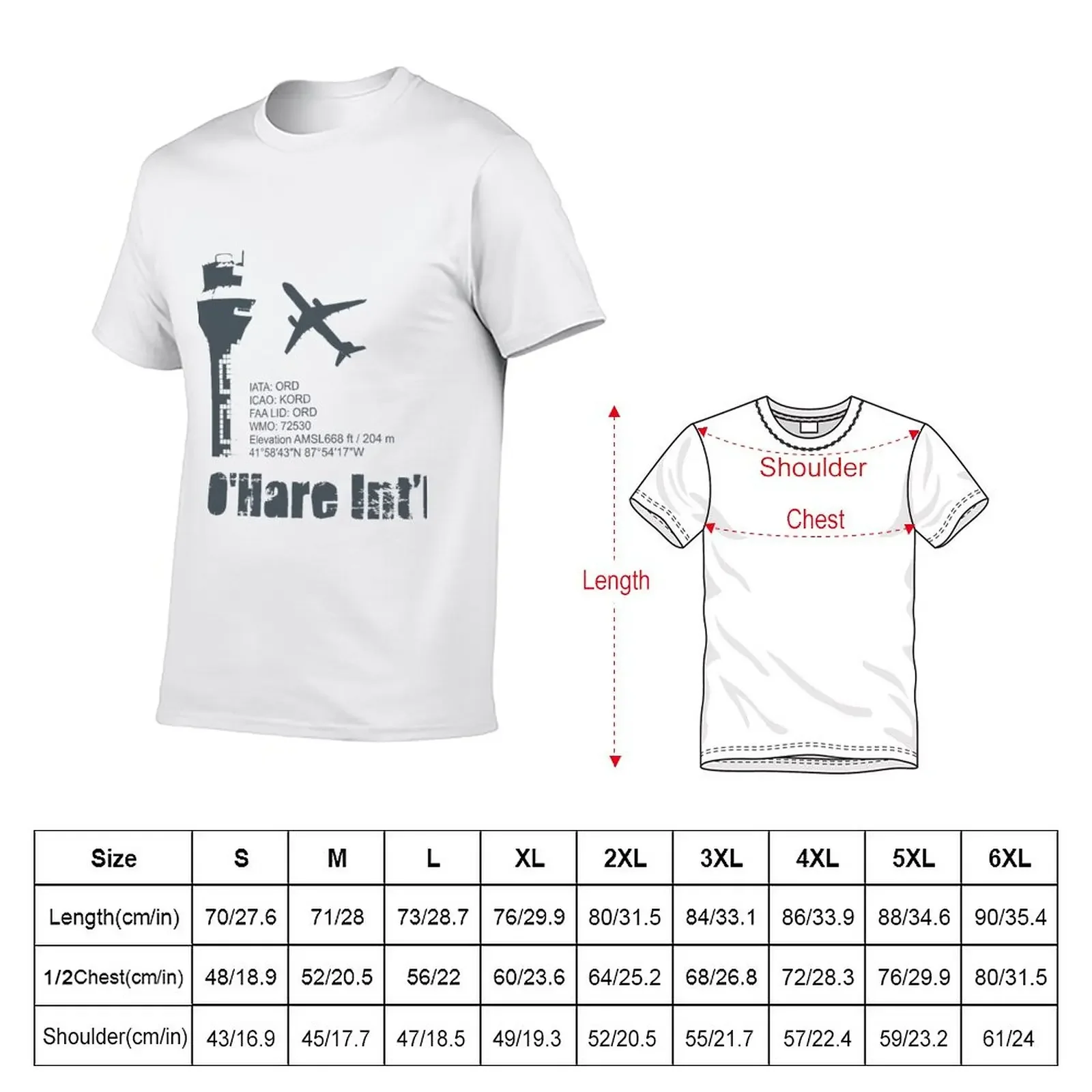 O'Hare Intl Airport T-Shirt graphics for a boy heavyweights black t-shirts for men