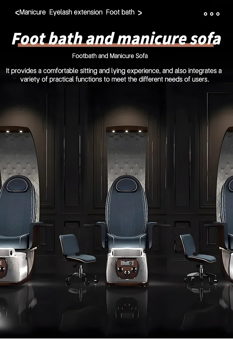 Beauty Salon Furniture Multifunctional Adjustable Back Pedicure Spa Chair with Massage