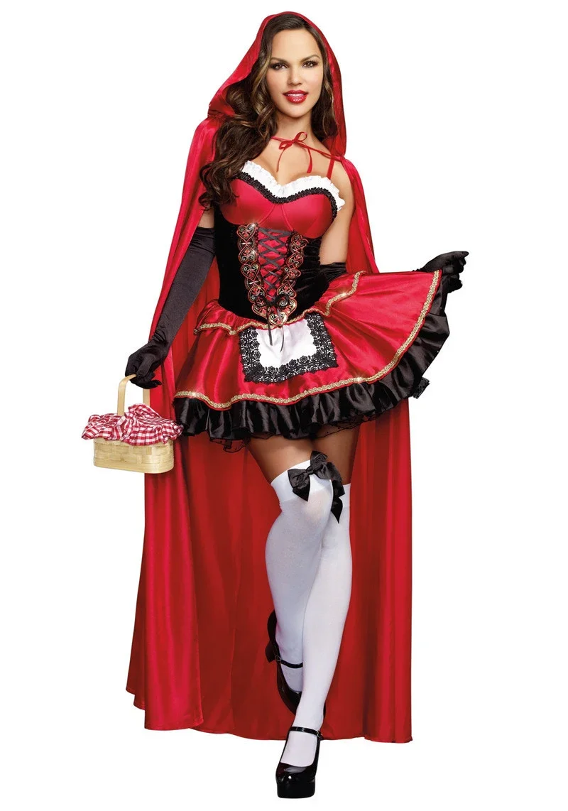 

Halloween Traditional Fairy Tale Little Red Riding Hood Costume Party Cosplay Masquerade Fantasy Fancy Dress