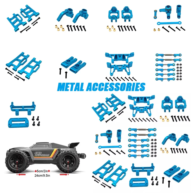 

MJX 1/12 12212 RC Car Metal Upgrade Parts Swing Arm Steering Cup Tie Rod Cylinder Metal Set Replacement Accessories