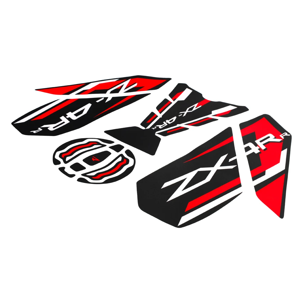 Motorcycle Stickers Fuel Tank Pads Sticker For Kawasaki ZX4R ZX 4R ZX4RR ZX4 RR 2023+ Anti-skid Fishbone Decals Scratch Paster