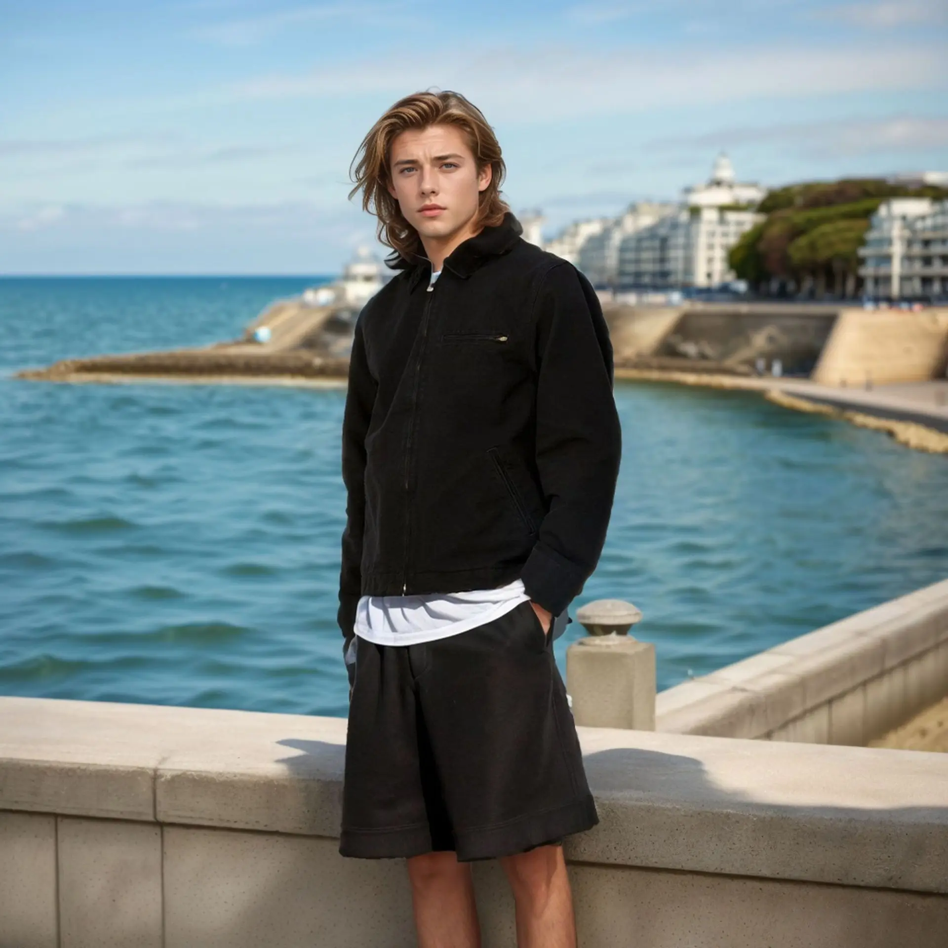 

Spring Autumn New Fashion Men’s Simple Solid Color Casual Trendy Turn-down Collar Zipper Jacket Male Clothes Cargo Coats Tops