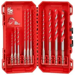 Milwaukee Tool 48-20-9058 10 Pc. Shockwave Impact Duty Carbide Hammer Drill Bit