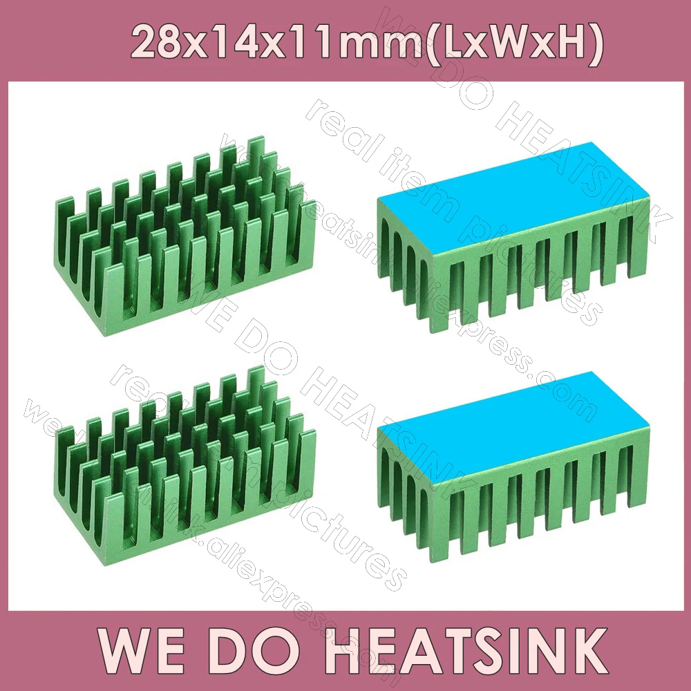 WE DO HEATSINK 28x14x11mm Without or With Thermal Pad Aluminum Network Routers Chip Heat Sinks Radiator Cooler With Thermal Pad