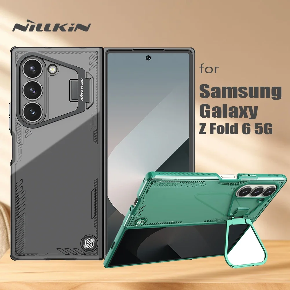 

Nillkin For Samsung Galaxy Z Fold 6 5G Case iceblade Prop Fold transparent Clear Lens 360 full Camera Stand Cover Protection