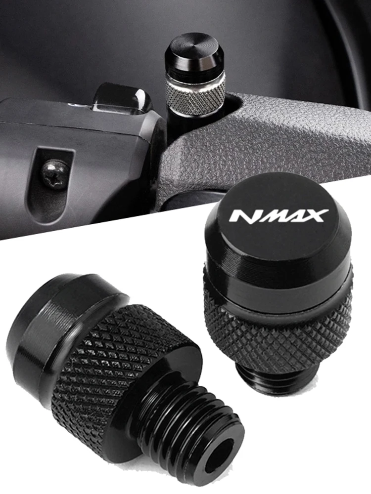 For YAMAHA NMAX N-MAX 125 NMAX155 2015-2024 M10*1.25 Motorcycle Accessories CNC Aluminum Mirror Hole Plugs Screws Bolts Cover