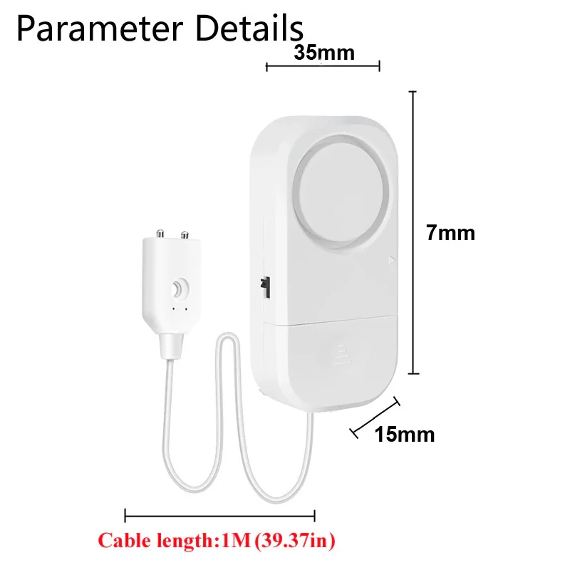 water leakage alarm with 1m detecte cable three level alarm volume MAX 120dB Water alarm