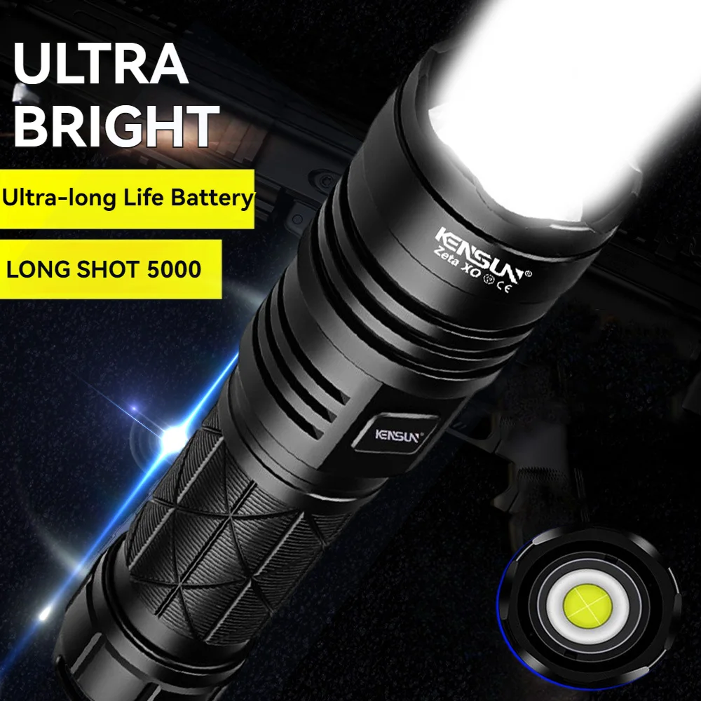 

High Power Tactical Torch Most Powerful LED Flashlight Long Shot Zoomable Lantern For Camping Outdoor xhp70