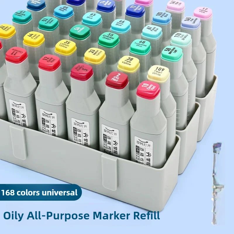 

15ml 127 Colors Art Marker Oily Ink Supplement Hand-painted Advertising Notice Poster DIY Color Thick Marker School Supplies