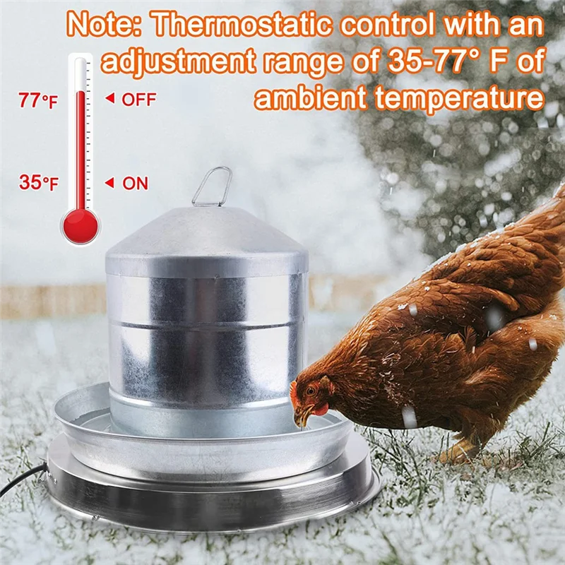 AAAC-Drinking Bucket Heater Chicken Heater Poultry Farming Bucket Heating Base Ice Melter