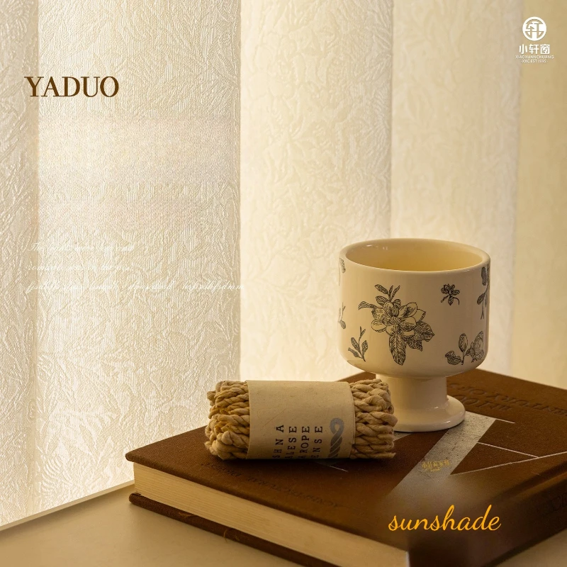 French Light Luxury Medieval Thickened Living Room Bedroom Balcony Sunshade Light Simple Curtain Gauze Custom Size Fashion