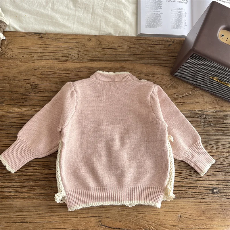 Sweater Knitting Girl Fake Two Pieces 2024 New Western Wool Top Cute Sweet Simple Comfortable Active Autumn