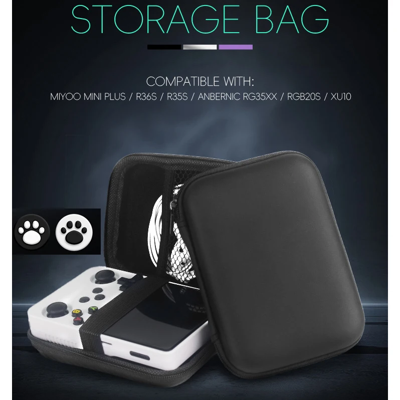 Retro Video Game Bags for R36S EVA Cover Case for RG35XX R35S Miyoo Mini Plus Founded Protective Bag YXWK04