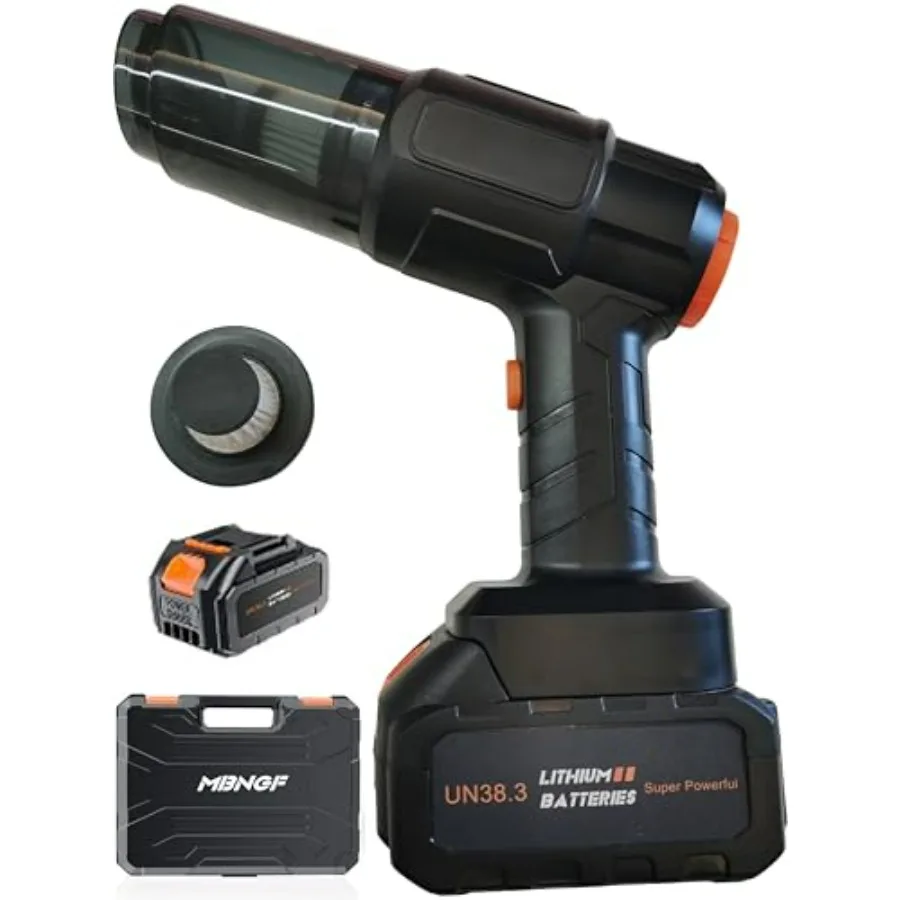 مكنسة كهربائية محمولة للسيارة، شفط ومنفاخ عالي الطاقة بقدرة 35000 باسكال، مكنسة كهربائية محمولة لاسلكية للسيارة والمنزل والمكتب والحيوانات الأليفة (Da)