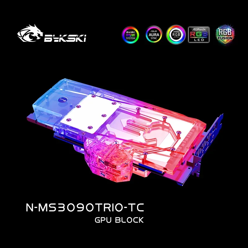 Imagem -05 - Bykski-bloco de Gpu com Cooler Backplane Ativo Msi Rtx 3090 3080ti 3080 Gaming x Trio Suprim x N-ms3090trio-tc