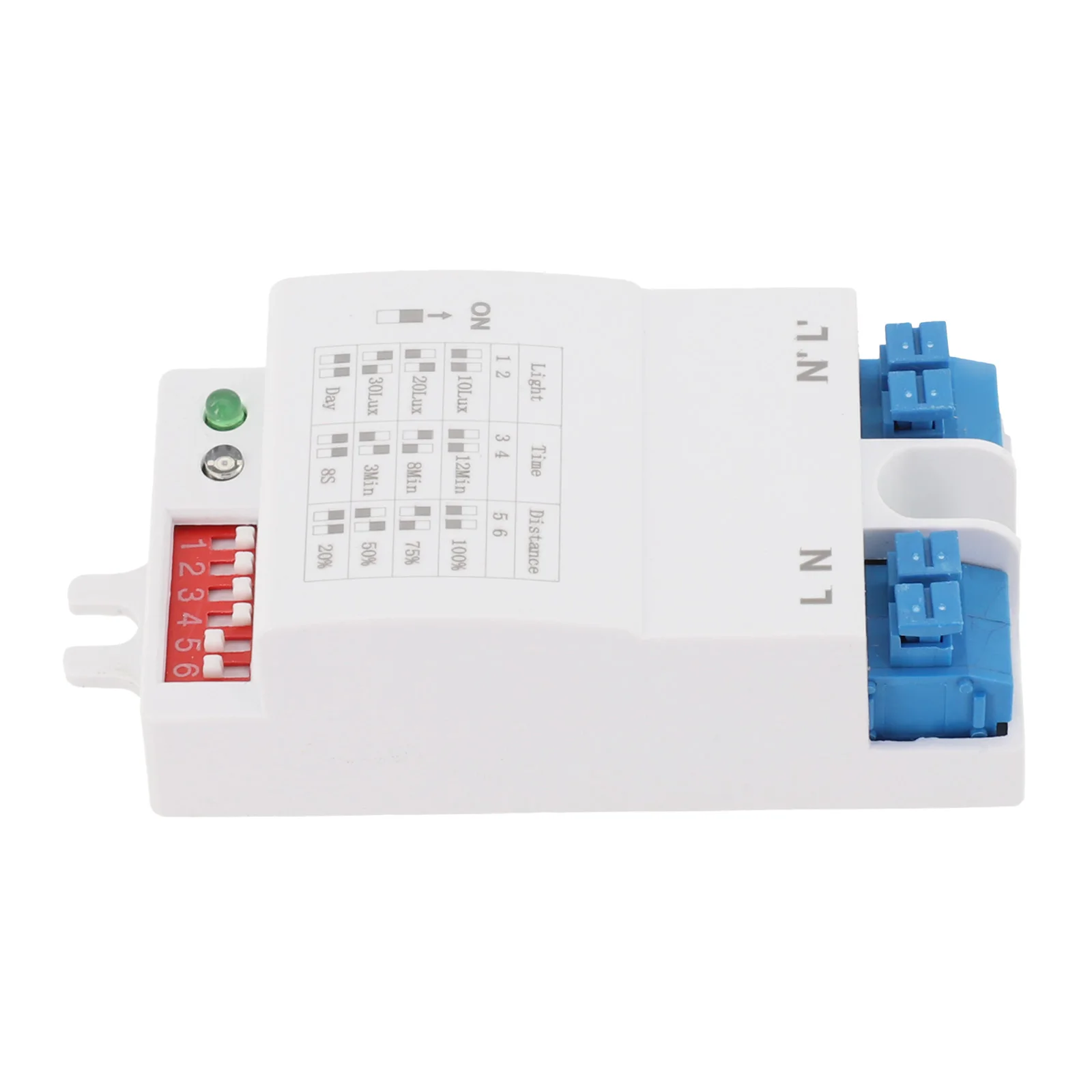 Microwave Sensor Switch 5 8G with Adjustable Delay of 8s to 12min 360 Degree Detection Flame Retardant ABS Material