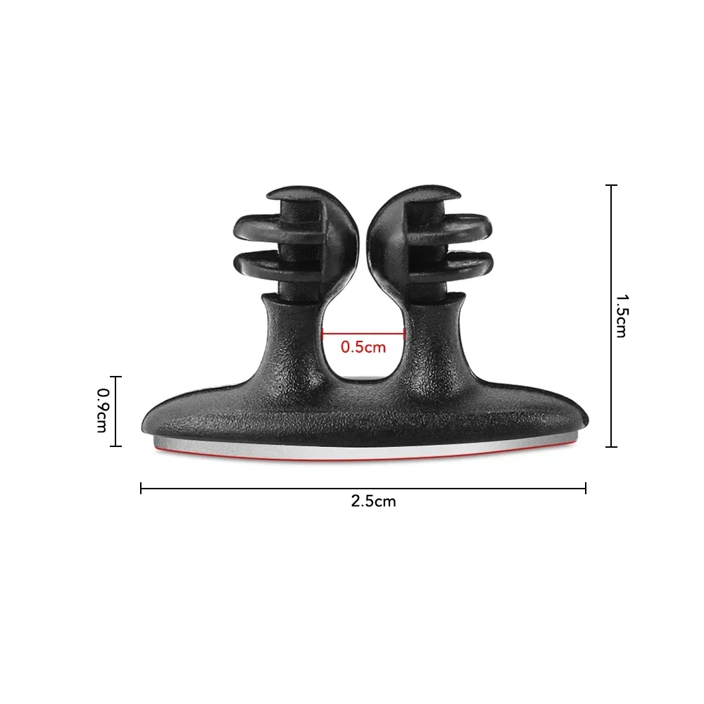 자동차 와이어 타이 클립 고정 정리함, 블랙 컬러 클램프 코드, 케이블 라인 거치대, 컴퓨터 USB 라인 패스너