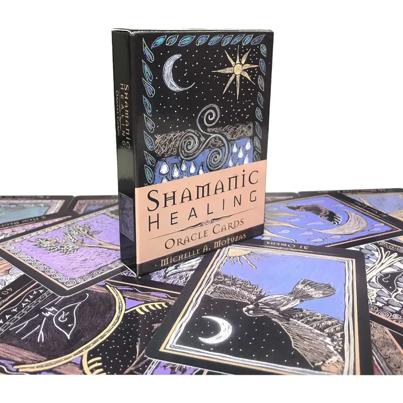 Hot sales Shamanic Healing Oracle Tarot Card Fate Divination Prophecy Card Family Party Game Tarot 44 Card Deck PDF Guide