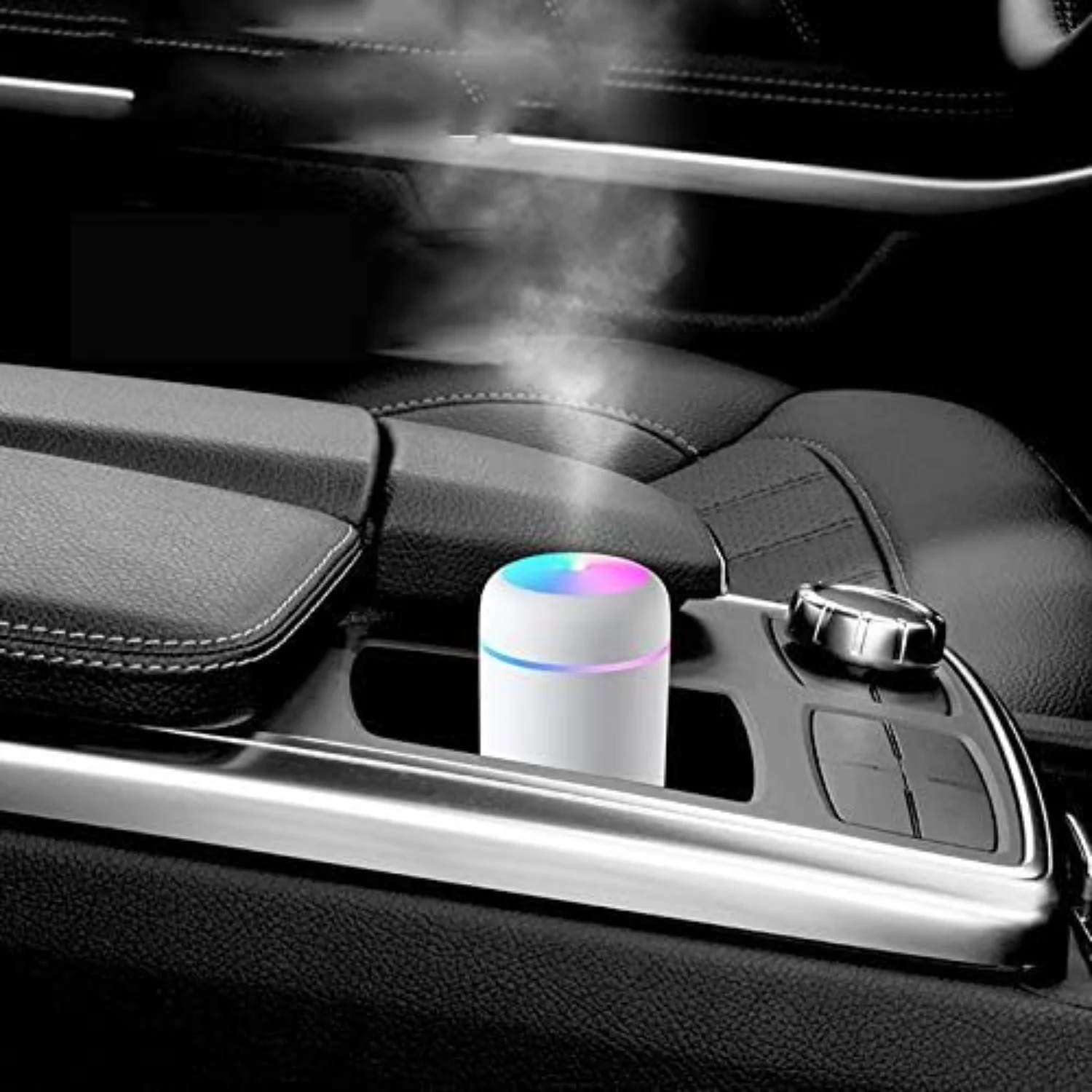 مرطب صغير رائع، موزع الزيوت العطرية، مرطب رذاذ بارد USB، وضعين رذاذ قابلين للتعديل، هادئ للغاية، للسيارة