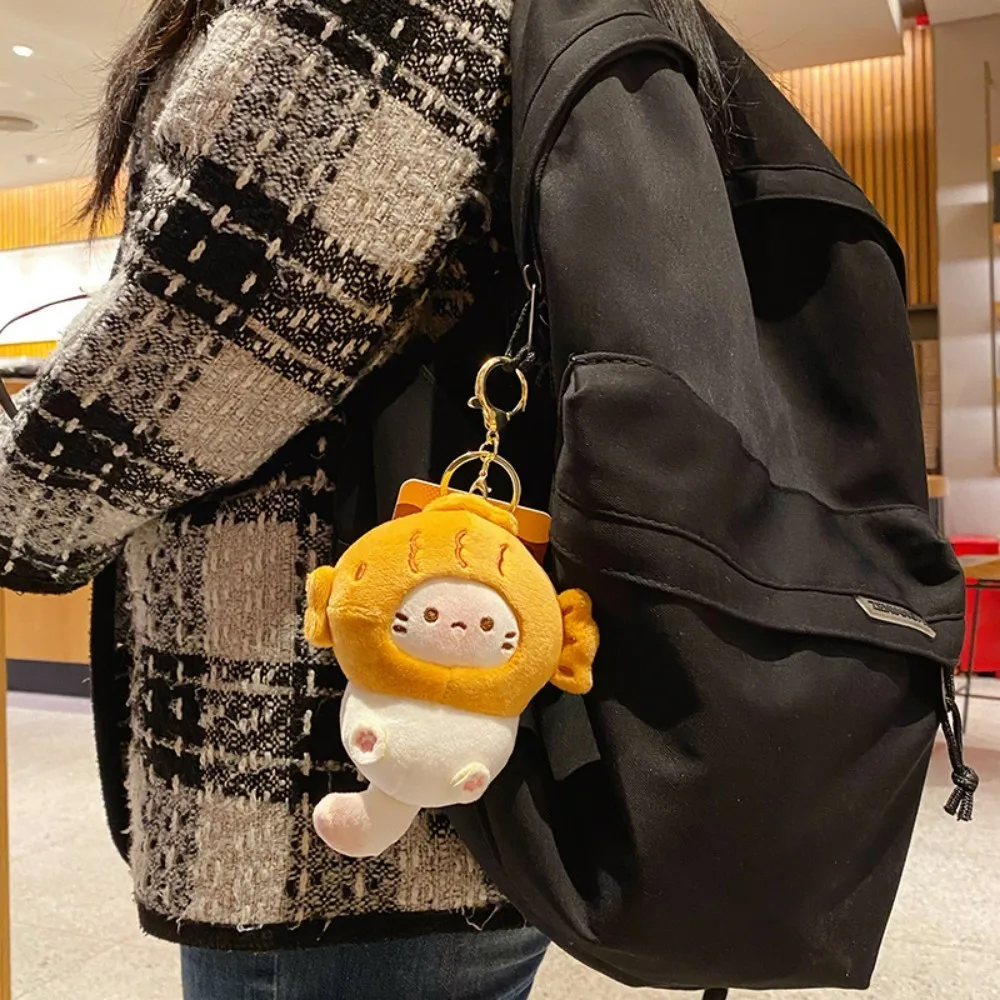 Cute Plush Kitten Snapper Grilled Keychain Delicate Backpack Keychain Soft Doll Decoration for Women image 6