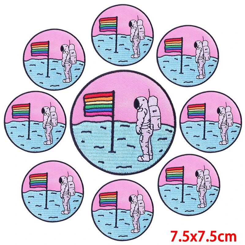 Badges For Clothes 10 PCS Wholesale Outdoor Adventure Embroidered Patches For Clothing Stickers Waves Patches On Clothes DIY