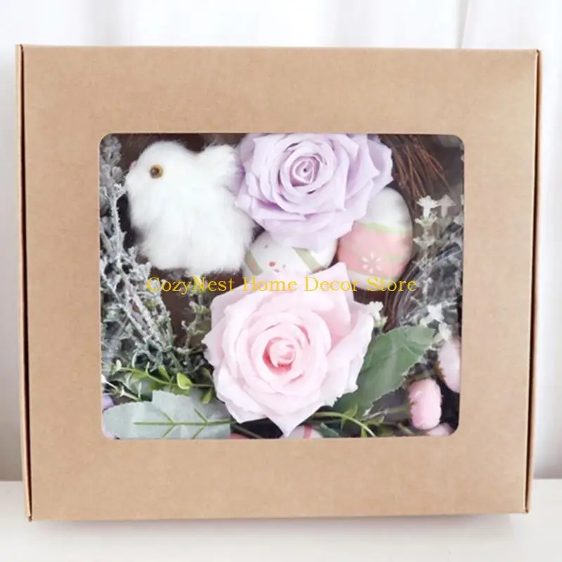 92MF Easters Rabbit Eggs Chick Flowers Set Easters Rabbit and Eggs Charm for Kids DIY Decorations and Classroom Activities