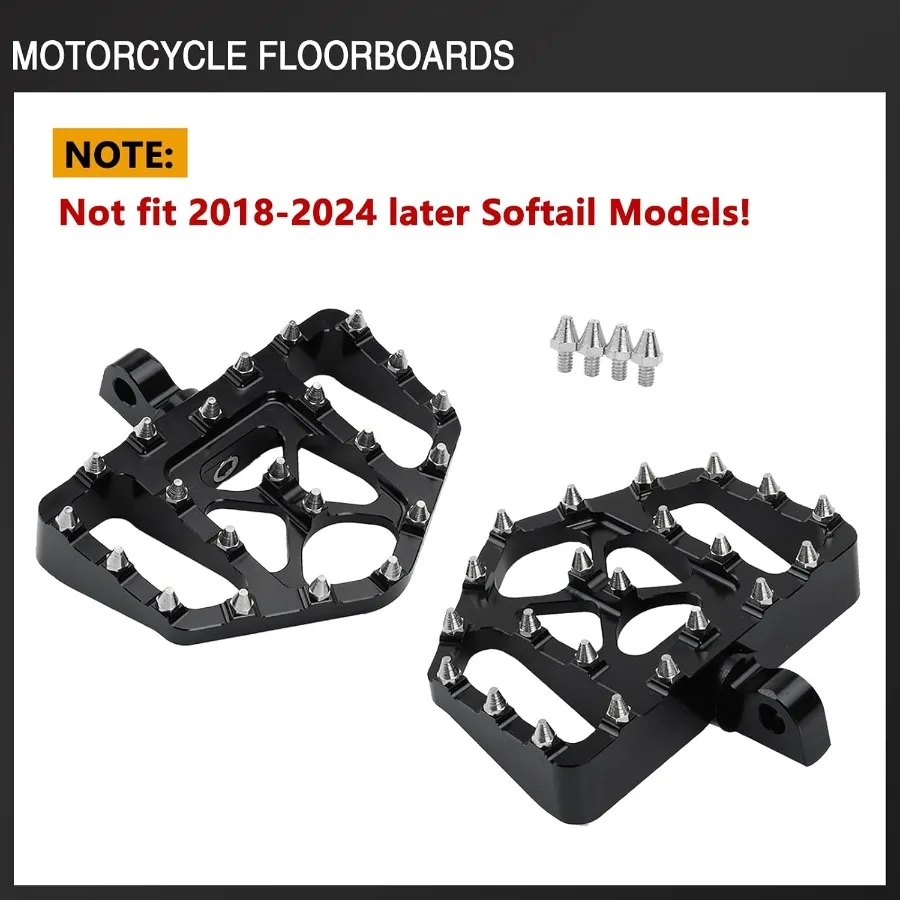 ألواح أرضية واسعة MX أوتاد قدم للسائق دواسات مسند للقدمين لـ Harley 862023 Touring Road King Electra Street Glide 19862017 Softail #5