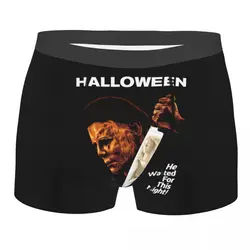 Custom Michael Myers Knives Underwear Men Stretch Halloween Spooky Movie Boxer Briefs Shorts Panties Soft Underpants For Male