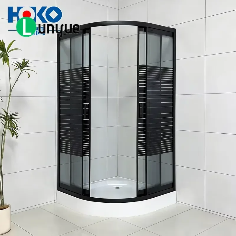 Modern Sliding Shower Room 6mm Tempered Glass Aluminum Frame Bathroom Enclosure for Hotel Home Waterproof Easy Clean