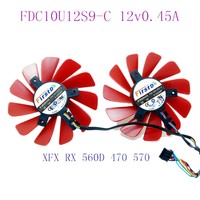 85MM FDC10U12S9-C 0.45AMP 4Pin Cooler Fan Replacement For XFX RX 560D 570 580 Vega Graphics Video Card Cooling Fans