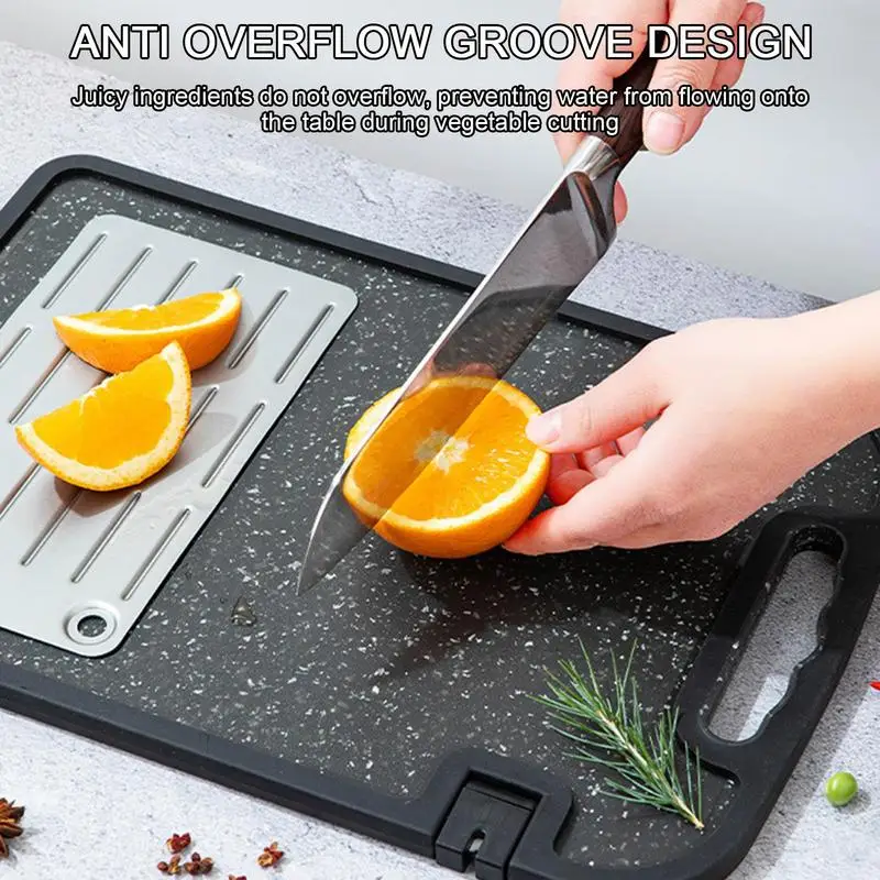 Defrosting Cutting Board Double Sided Food Grade Cutting Board with Sharpening And Grinding Functions  Chopping Boards for Fruit