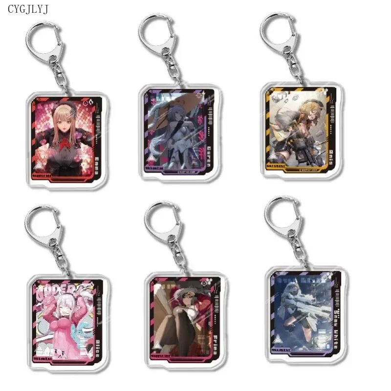 Anime Nikke Goddess Of Victory Keychain Figures Cute Girl Action Acrylic Keyring Pendant Jewelry Quency Key Chain Birthday Gifts