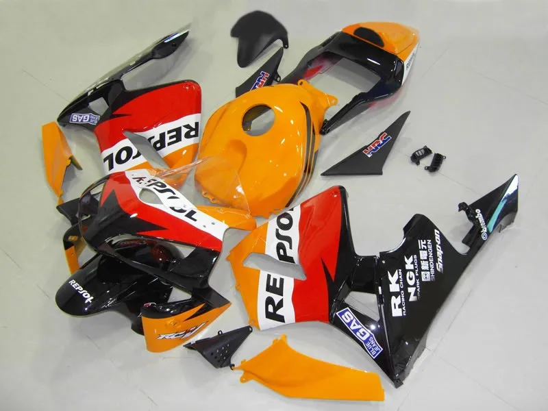 motorcycle Injection fairing kit for repsol cbr600 2003 2004 CBR 600 RR 03 04 CBR600RR orange red fairings parts